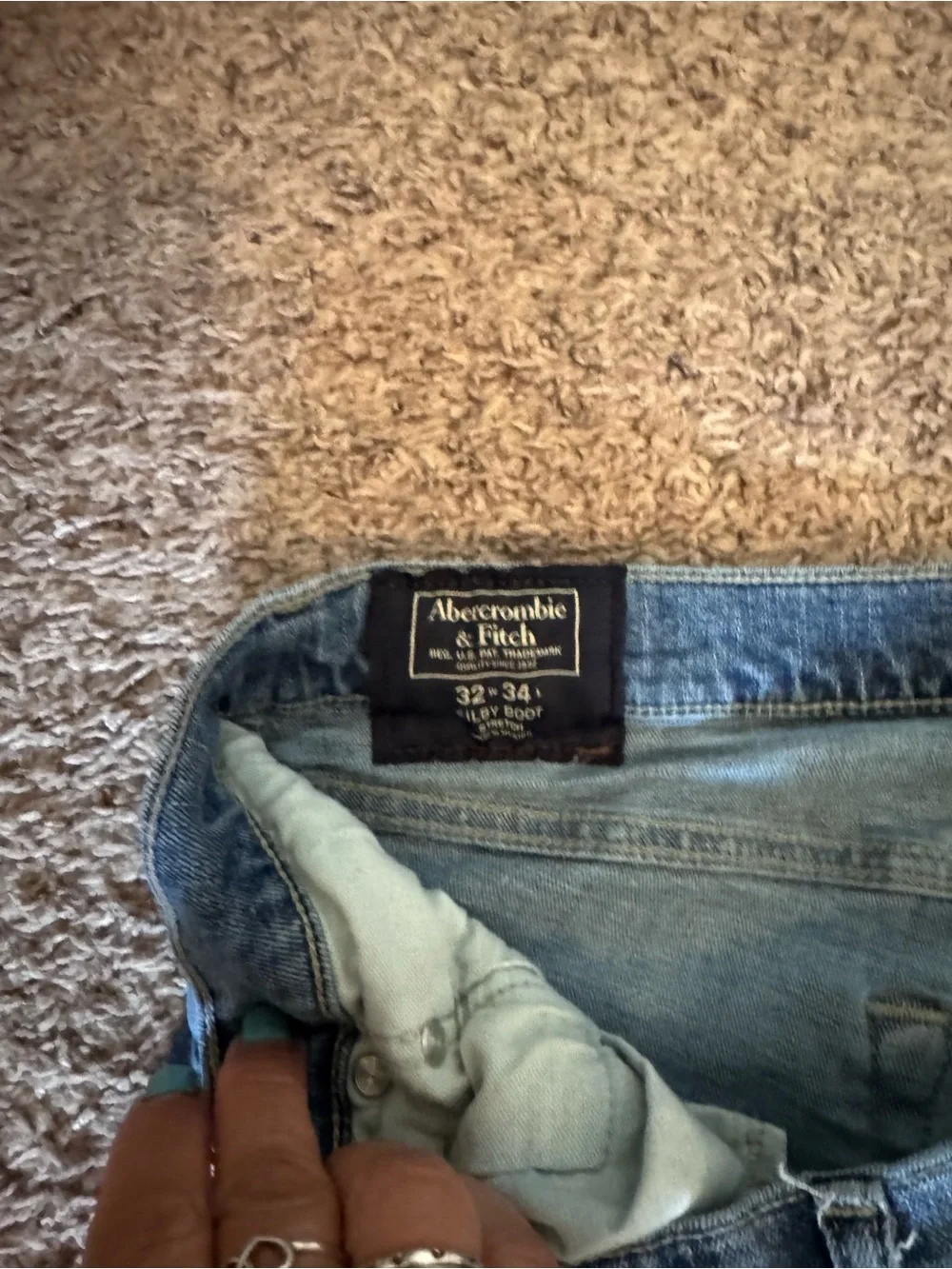 Abercrombie & Fitch Kilby Boot  stretch 32 x 34 Jeans in Medium Blue
